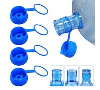 Lot de 5 bouchons réutilisables en silicone de qualité alimentaire pour carafe d'eau de 1,9 et 19,7 l - Bouchons de rechange pour bouteilles d'eau standard/à vis/couronne et distributeurs d'eau -
