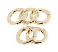 Lot de 5 boucles à ressort rondes en alliage de zinc doré 10 mm