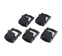 Lot de 5 boucles en alliage de zinc pour sangles d'arrimage, tendeur de boucle à came très résistant pour bagages et boîtes à outils Noir 25 mm
