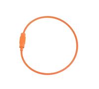 Lot de 5 boucles porte-clés colorées en acier inoxydable de 50 mm, grandes accroches for porte-clés, accessoires de fabrication de bijoux DIY(Orange)