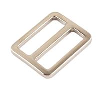 Lot de 5 boucles réglage plates en métal à trois points (25/38 mm) for sacs et sangles bagages(Color 3,38mm)