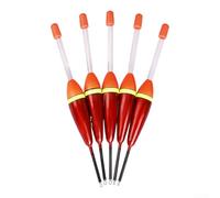 Lot de 5 bouées verticales de pêche à la carpe avec queue audacieuse pour renforcer le suivi visuel en conditions de lumière et d'eau variables (4 g)