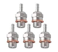 Lot de 5 bougies de préchauffage RC #4 N4 Medium Hot Spark Nitro Moteur Pièces 7017 Compatible avec Traxxas Kyosho Redcat HPI HSP 1/8 1/10 RC Voiture Truck Buggy