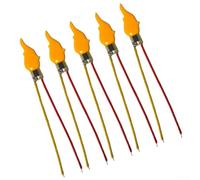 Lot de 5 bougies LED vacillantes 3 V 5 V pour décorations de fête d'anniversaire et ampoules à faire soi-même avec diode à effet de flamme pour éclairage d'ambiance à la maison et à un événement