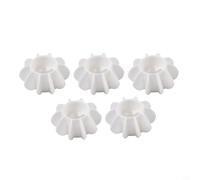 Lot de 5 boules de lavage réutilisables en silicone pour machine à laver et sèche-linge (blanc)