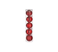 Lot de 5 Boules de Noël ""Colorama"" 5cm Rouge