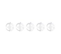 Lot de 5 boules de Noël transparentes 4/5/6/7/8/9/10 cm