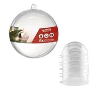 Lot de 5 Boules en Plastique Transparent - 120 mm - A502166 - Diamètre : 12 cm