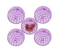 Lot de 5 Boules-Enclos Roulantes pour Poules Mobile Cage Sphérique pour Poules pour Parcours en Plein Air en Plastique Enclos Sphérique Sécurisé pour Jardin Extérieur Purple 30 cm L x 1 cm W x 1 cm H