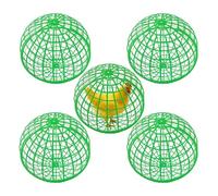 Lot de 5 Boules-Enclos Roulantes pour Poules Mobile Cage Sphérique pour Poules pour Parcours en Plein Air en Plastique Enclos Sphérique Sécurisé pour Jardin Extérieur Green 20 cm L x 1 cm W x 1 cm H