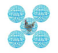 Lot de 5 Boules-Enclos Roulantes pour Poules Mobile Cage Sphérique pour Poules pour Parcours en Plein Air en Plastique Enclos Sphérique Sécurisé pour Jardin Extérieur Blue 50 cm L x 1 cm W x 1 cm H