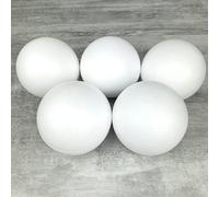 Lot de 5 Boules Pleines en polystyrène diamètre 12 cm, Styropor Blanc densité Professionnelle