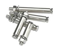 Lot de 5 boulons d'ancrage à expansion hexagonaux en acier inoxydable 304 A2 M6 M8 M10-M20 for béton(M20x100)