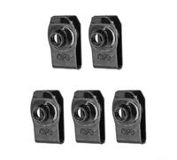Lot de 5 boulons de carrosserie M6 et clips en U pour moteur Accord sous le capot - Fixations en acier au carbone de qualité supérieure pour pare-chocs Infiniti - Noir (5 clips à écrou en U)