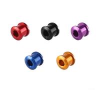 Lot de 5 boulons de pédalier de vélo, conçus pour disque simple et double avec filetage fin pour une sécurité et une durabilité accrues (boulons à disque simple noir)