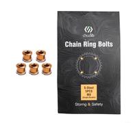 Lot de 5 boulons de plateau CNC M8 x 10 mm pour Sram Road pour VTT, 2 vis pignon simples avec joints mobiles, rouge (orange)