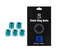 Lot de 5 boulons de plateau CNC M8 x 10 mm pour Sram Road pour VTT, 2 vis pignon simples avec joints mobiles, rouge (bleu)