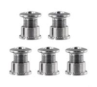 Lot de 5 boulons de plateau en acier inoxydable pour pédalier de vélo supportant les besoins de montage simples et doubles triple (A)