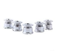 Lot de 5 boulons de plateau en acier inoxydable pour VTT, vélo de route, pédalier simple, double, triple compatibilité (C)