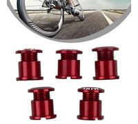 Lot de 5 boulons de plateau en alliage d'aluminium pour pédalier de vélo de route, légers pour simple, double, triple vitesse (B noir)