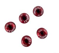 Lot de 5 boulons de plateau en alliage d'aluminium pour pédalier de vélo de route, légers pour simple, double, triple vitesse (A rouge)