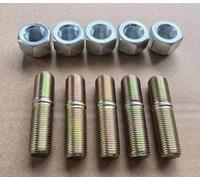 Lot de 5 boulons de roue à double extrémité 1,27 cm de diamètre 5,1 cm de long avec écrous de roue de rechange pour moyeu Triton Dexter de remorque