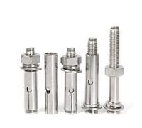 Lot de 5 boulons d'expansion en acier inoxydable M6, M8, M10, M12, M16 à douille hexagonale for l'installation de supports et de fixations de climatiseurs.(M8*80)