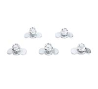 Lot de 5 boulons filetés en L à double goujon, M10 x 20 mm, écrous filetés à double cosse en L, pour camion, lit, remorque, chargement, pickup, camping-car, VTT (argent)