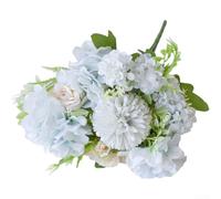 Lot de 5 bouquets en soie de style nordique avec hortensia pivoine rose pour planification de mariage, arrière-plans de photographie et décoration d'espace de vie (J)