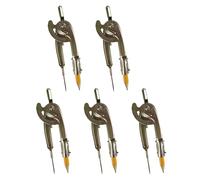 Lot de 5 boussoles professionnelles en fer double face - Outil de dessin géométrique - Outil de mesure mathématique pour l'ingénierie et la rédaction - Compas de mesure à double échelle