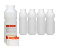 Lot de 5 bouteilles de 500 ml avec couvercle à rabat et ouverture en silicone, pour bouteille de ketchup bouteilles à sauce Étiquettes incluses
