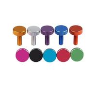 Lot de 5 boutons à vis papillon en aluminium coloré - M2 M2,5 M4 M5 M6, avec filetage de 4 à 25 mm, poignée moletée plate, adaptés au bricolage et à l'utilisation mécanique(Sky Blue,M2x12mm)