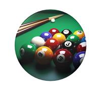 Lot de 5 boutons de billard ronds en métal de 6,1 cm pour photos, loisirs créatifs, Noël, projets de fête