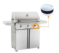 Lot de 5 boutons de commande galvanisés pour gril à gaz - Diamètre : 58 mm - Pour fours à barbecue - Rond - 6 mm de diamètre