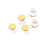 Lot de 5 boutons de commande pour potentiomètre de guitare - Volume électrique - Pour le son des basses - Tuning - Vitesse - Volume sonore - Potentiomètre de rechange