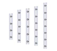 Lot de 5 boutons de corset busk, corset busk en acier avec boutons argentés, corset à ressort en acier inoxydable pour corsets, bustier, robe de mariée, couture et fermeture