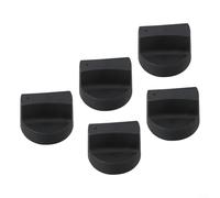 Lot de 5 boutons de cuisinière à gaz 50 mm avec insert de 8 mm pour un contrôle précis de la flamme pour la plupart des cuisinières de cuisine et barbecues d'extérieur (noir)