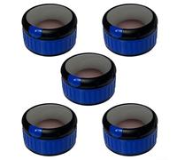 Lot de 5 boutons de four avec tige de 58 mm en nylon résistant à la chaleur pour différents modèles de four et de cuisinière (bleu)