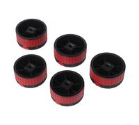 Lot de 5 boutons de four conçus pour s'adapter aux interrupteurs d'appareils électroménagers de 58 mm, fabriqués à partir de nylon durable avec stries de préhension fonctionnelles (rouge)
