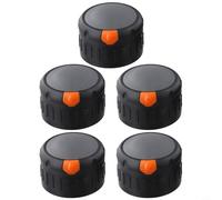 Lot de 5 boutons de four résistants aux hautes températures - 50 mm de diamètre avec tige de 8 mm pour cuisinière à gaz, boutons de contrôle de rechange en nylon pour appareils de cuisine, résistants