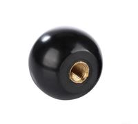 Lot de 5 boutons de levier à boule en bakélite noire avec filetage femelle pour remplacement dans les machines-outils et divers appareils électroniques (M8 x 30)