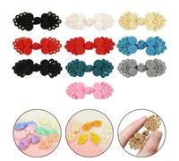 Lot de 5 boutons décoratifs en forme de nœud chinois parfaits pour cheongsam et projets créatifs (04)