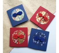 Lot de 5 boutons en forme de nœud chinois fabriqués à la main pour loisirs créatifs, costumes, décorations élégantes (05)