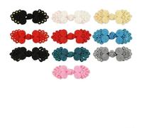Lot de 5 boutons en forme de nœud chinois fabriqués à la main pour loisirs créatifs, costumes, décorations élégantes (07)