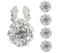 Lot de 5 Boutons en Strass Détachables,Cache Boutons Strass pour Robe,Costume,Manchette,Smoking,Chemise,Décoration de Vacances