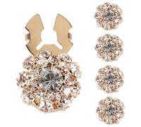 Lot de 5 Boutons en Strass Détachables,Cache Boutons Strass pour Robe,Costume,Manchette,Smoking,Chemise,Décoration de Vacances