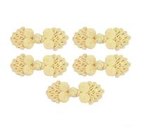 Lot de 5 boutons noués chinois faits à la main - Accessoires élégants pour costumes et travaux manuels (07)