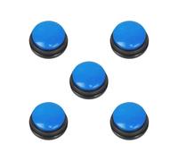 Lot de 5 boutons parlants enregistrables - Cadeau interactif - 30 secondes - Bleu foncé
