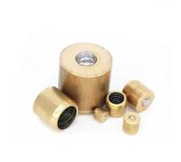 Lot de 5 boutons poussoirs en laiton for huile, ajustement serré, moteur à essence, huile, graisse, cuivre, coupe de billard, beurre(6x6mm)