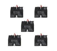 Lot de 5 boutons poussoirs ZB2BE101C BE102C sans interrupteur de joystick 10 A 415 V avec contact 1NO et trou de montage de 22 mm pour machines (ZB2-BE102C)